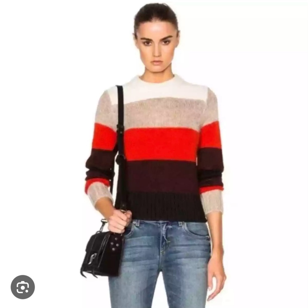Rag & Bone Britton Striped Wool-Blend Pullover Sweater